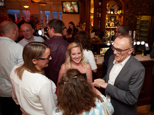 Film director Danny Boyle meets post-premier guests at the Pier Hotel, Gorleston.